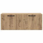 vidaXL Meuble TV mural 78 5 x 31 x 30 cm Chêne artisanal