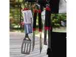 Accessoire barbecue "barbuc 2" - 4 pièces - argent/noir