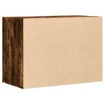 vidaXL Commode d'angle chêne fumé 80x41x58 cm bois d'ingénierie