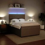 vidaXL Sommier à lattes de lit et matelas Gris clair 140x190cm Velours