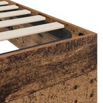 vidaXL Cadre de lit ottoman Bois ancien 193 x 120 x 25 cm