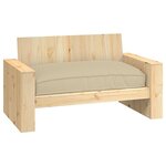 vidaXL Coussin pour assise de palette Beige 120 x 80 x 12 cm