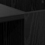 vidaXL Meuble à vinyles Chêne noir 121 x 38 x 48 cm Bois d'ingénierie