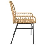 vidaXL Chaises de jardin lot de 2 marron résine tressée