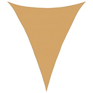 vidaXL Voile d'ombrage 160 g/m² triangulaire sable 5x7x7 m PEHD
