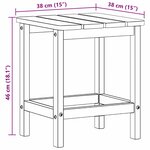 vidaXL Table d'appoint Adirondack Gris clair 38 x 38 x 46 cm HDPE
