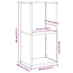 vidaXL Portant de bois chauffage noir 40x30x80 cm
