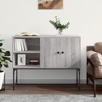 vidaXL Buffet sonoma gris 100x40x79 5 cm bois d'ingénierie