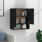 vidaXL Armoire murale Noir 60x31x70 cm Bois d'ingénierie