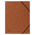 Chemise À Élastique Sans Rabats Carte Lustrée 355gm2 - A4 - Tabac - X 25 - Exacompta