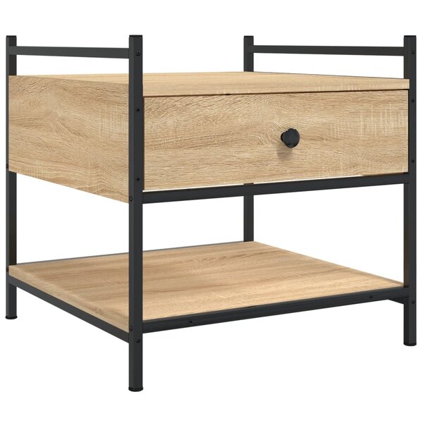 vidaXL Table basse chêne sonoma 50x50x50 cm bois d'ingénierie