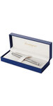 Waterman hemisphere stylo plume  acier inoxydable  plume fine  encre bleue  coffret cadeau