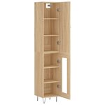 vidaXL Buffet haut Chêne sonoma 34 5x34x180 cm Bois d'ingénierie