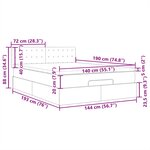 vidaXL Lit ottoman avec matelas et LED noir 140x190 cm tissu