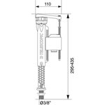 WIRQUIN Robinet flotteur Jollyfill - Alimentation basse - Télescopique - 3/8 laiton