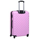 Vidaxl ensemble de valises rigides 2 pièces rose abs