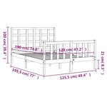 vidaXL Cadre de lit sans matelas bois de pin massif