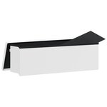 vidaXL Banc de rangement pliable blanc PVC