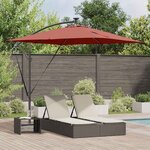 vidaXL Parasol banane à mât déporté Couleur terre cuite