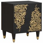 vidaXL Cabinet de chevet avec porte 2 Pièces Noir 40 x 33 x 46 cm