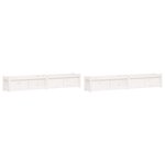 vidaXL Jardinières 2 Pièces blanc bois de pin massif