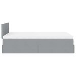 vidaXL Lit ottoman avec matelas gris clair 120x200 cm tissu