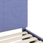 vidaXL Cadre de lit pour enfants avec tête de lit Bleu denim tissu