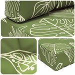 vidaXL Coussin de canapé d'extérieur 3 Pièces Modèle feuille Polyester