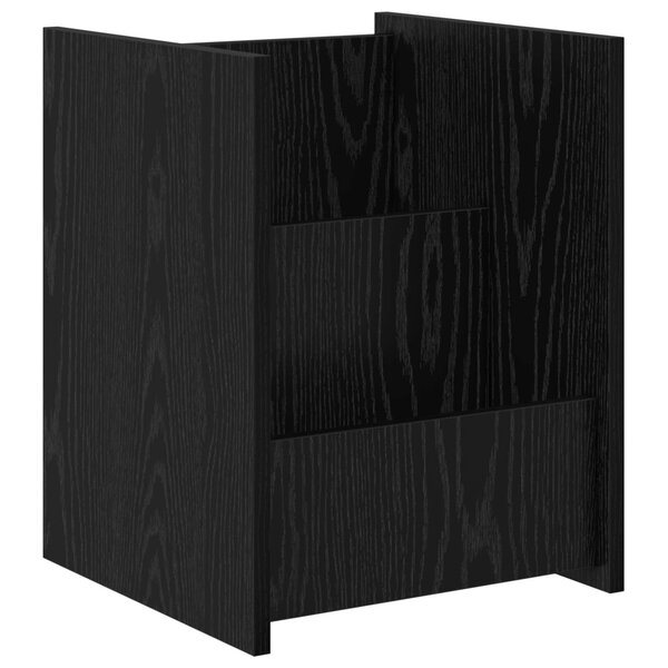vidaXL Étagère à magazines avec étagère Chêne noir 35 x 35 x 45 cm