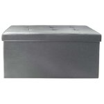 Banc coffre de rangement en polyuréthane zoé