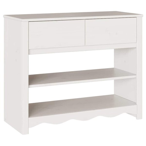 vidaXL Table console avec tiroir Drammen Blanc 89.5 x 37 x 73 cm