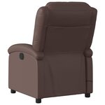 vidaXL Fauteuil de massage inclinable électrique marron similicuir