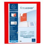 Classeur Pp Personnalisable Kreacover - 4 Anneaux En D 25mm - A4 Maxi - Rouge - X 10 - Exacompta