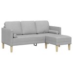 vidaXL Ensemble de Canapés 2 Pièces Gris nuage 173 x 131 x 67 cm
