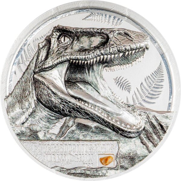 Pièce de monnaie en Argent 5 Dollars g 31.1 (1 oz) Millésime 2026 CARCHARODONTOSAURUS
