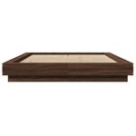 vidaXL Cadre de lit avec lumières LED chêne marron 120x200 cm