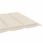 Vidaxl chaise longue avec table et coussin bois de teck solide