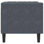vidaXL Fauteuil Chesterfield Gris foncé 71 x 74.5 x 70.5 cm Velours