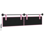 vidaXL Tête de lit suspendue Avec lumière LED Rose Tissu