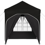 vidaXL Tente de fête pop-up 192 x 192 x 245 cm Noir