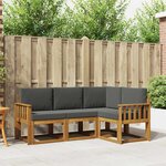 vidaXL Ensemble de canapés d'extérieur 4 Pièces Naturel et Anthracite