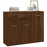 vidaXL Buffet Chêne marron 88x30x70 cm Bois d'ingénierie