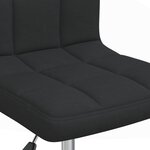 vidaXL Chaise pivotante de salle à manger Noir Tissu