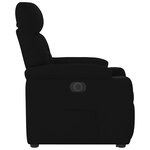 vidaXL Fauteuil inclinable électrique noir tissu