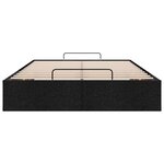 vidaXL Cadre de lit ottoman sans matelas noir 120x200 cm tissu