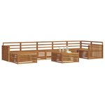 vidaXL Ensemble de canapés d'extérieur 8 Pièces Naturel