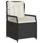 vidaXL Chaises inclinables de jardin lot de 2 noir résine tressée