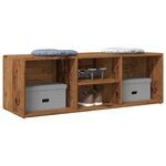 vidaXL Banc de rangement à chaussures vieux bois 105x35x35 cm