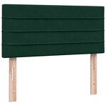 vidaXL Sommier à lattes de lit et matelas vert foncé 90x210 cm velours