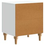 vidaXL Cabinet de chevet 2 Pièces Blanc 43 x 34 5 x 50 cm